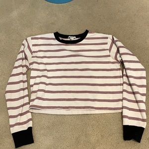 stripped crew neck